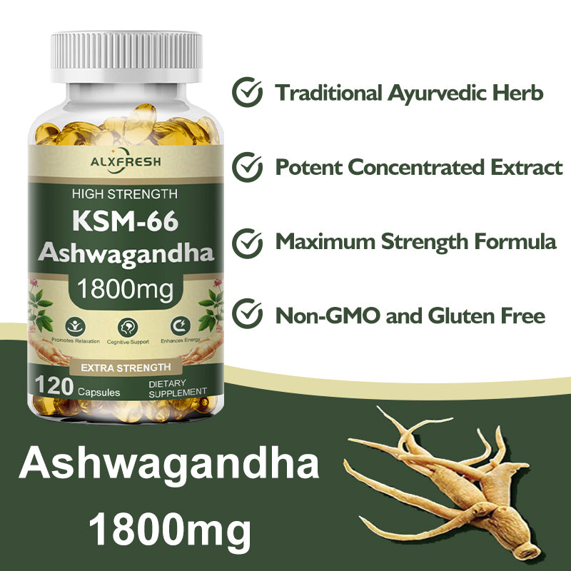 KSM-66 Organic Ashwagandha Capsules with Zinc