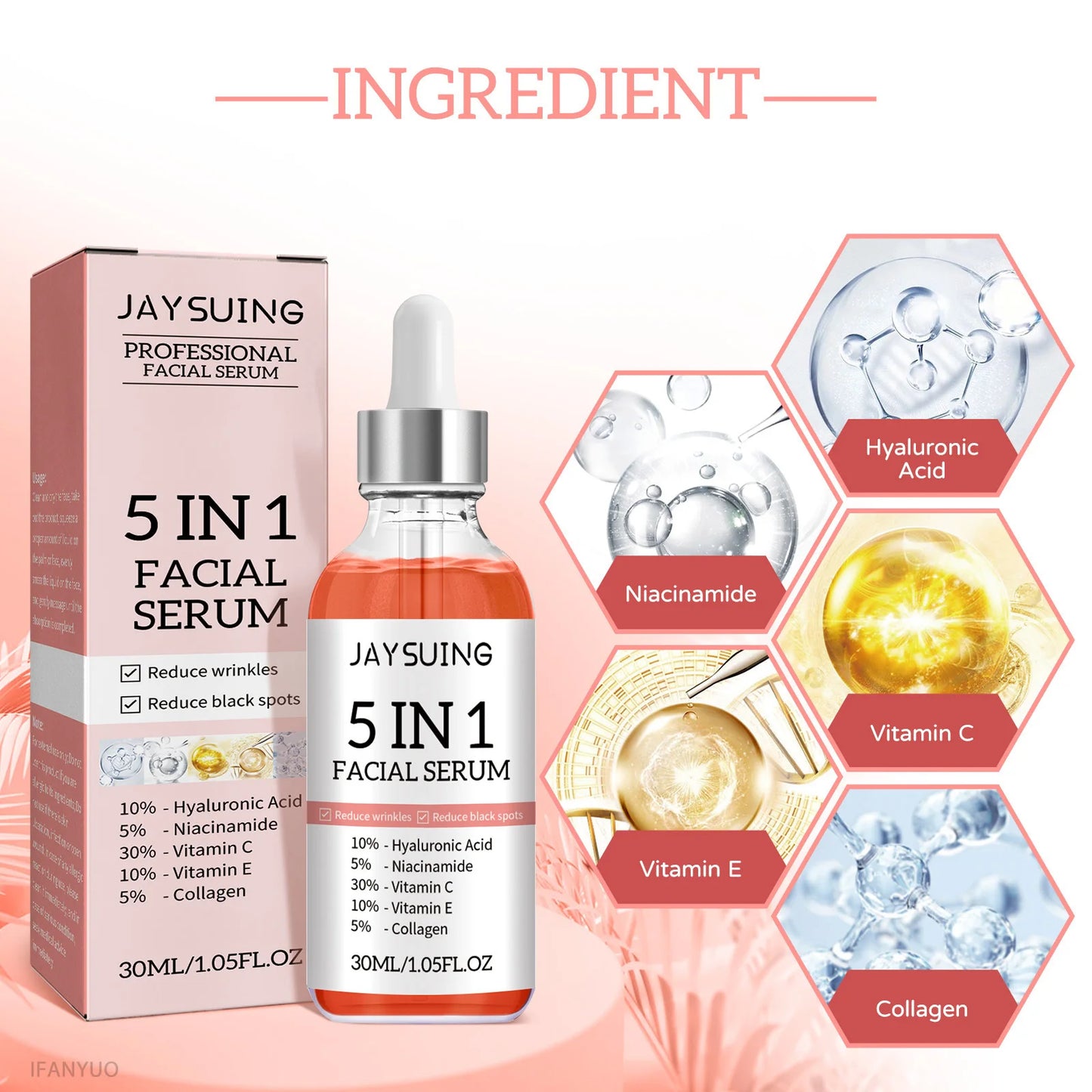 5 In 1 Face Serum Hyaluronic Acid Moisturizing