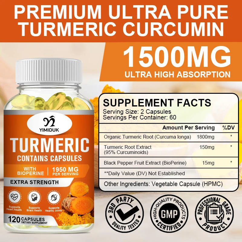 Triple Strength Turmeric Capsules with BioPerine